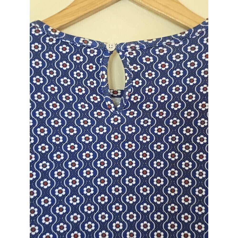 Brooks Brothers Floral Long Sleeve Dress Girls Size Large Blue Red White Ruffle - Picture 10 of 10
